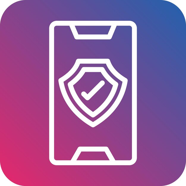 Vector Design Mobile Security Icon Style