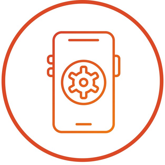 vector design mobile settings icon style