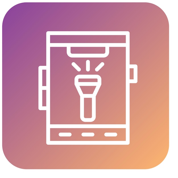 Vector Design Mobile Torch Icon Style