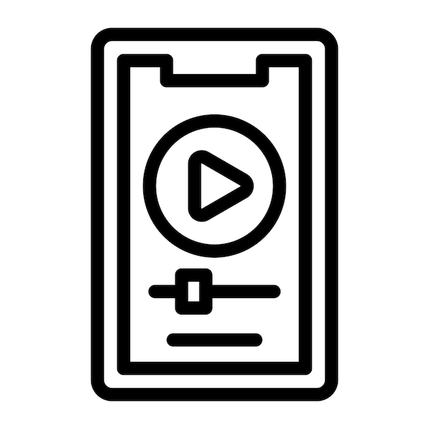 Vector Design Mobile Video Icon Style