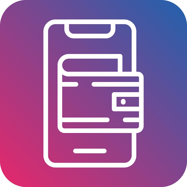 Vector Design Mobile Wallet Icon Style