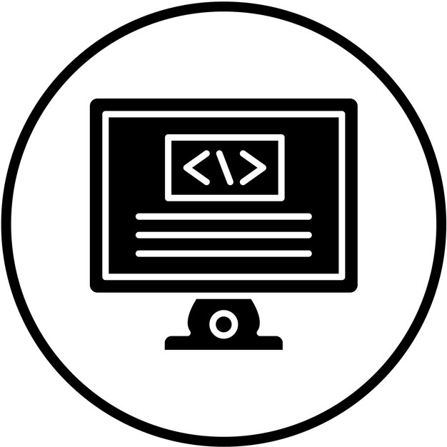 vector design monitor icon style