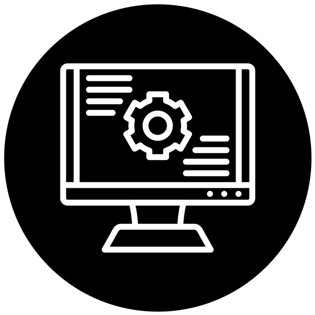 Vector Design Monitoring Icon Style