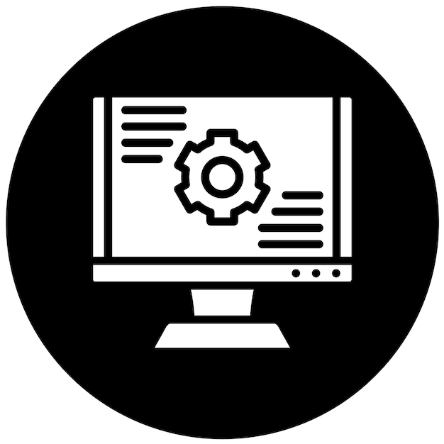 Vector Design Monitoring Icon Style