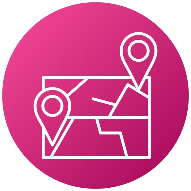 Vector Design Multiple Destinations Icon Style