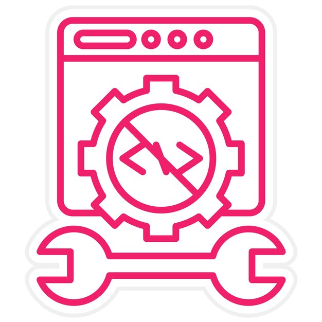 vector design no code tool icon style