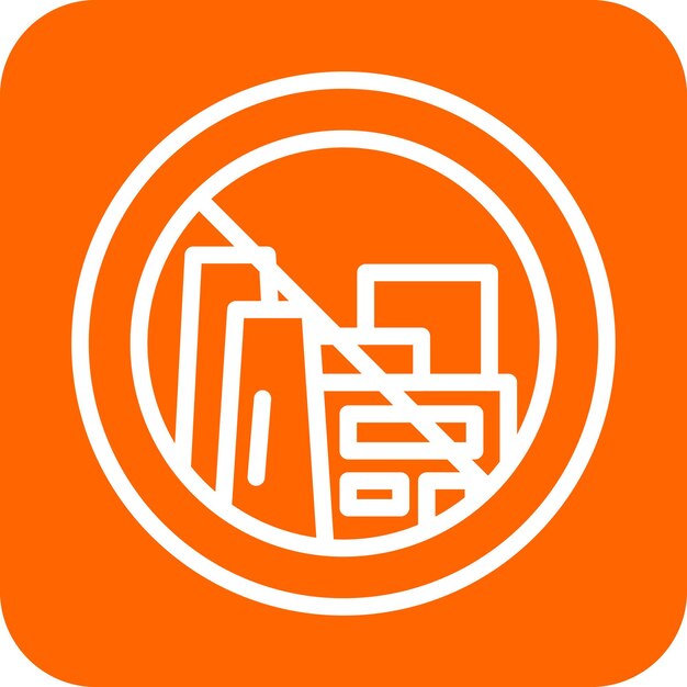 Vector Design No Fossil Fuels Icon Style