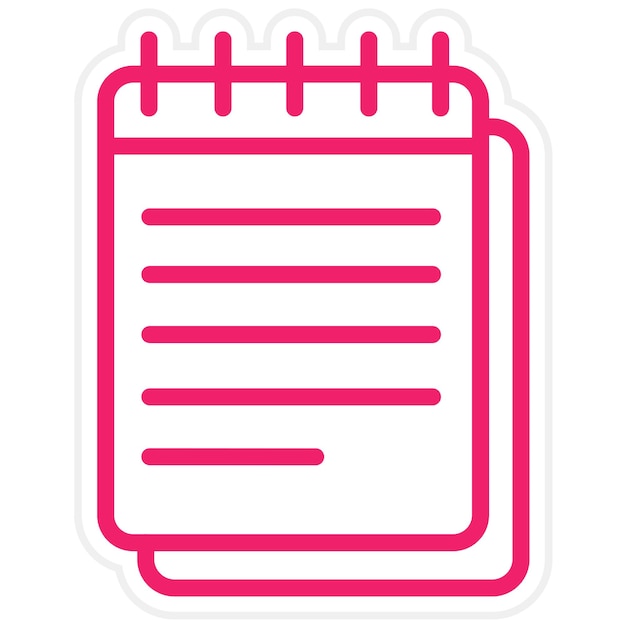 Vector Design Notepad Icon Style