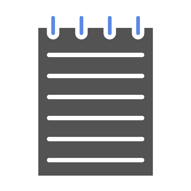 Vector Design Notepad Icon Style