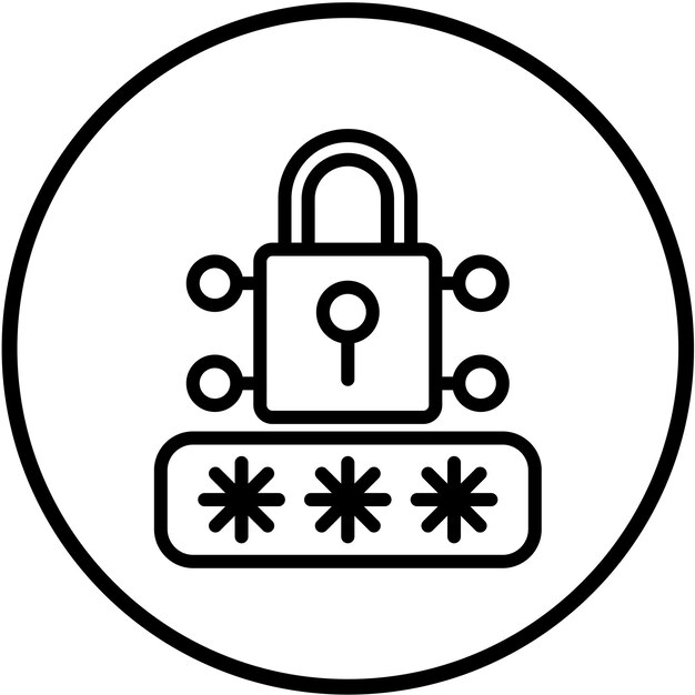 Vector Design Password Icon Style