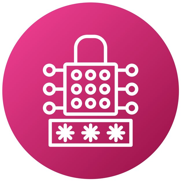 Vector Design Password Lock Icon Style