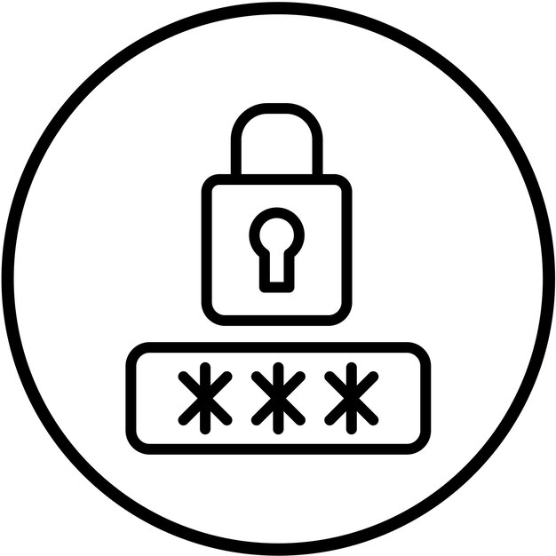 Vector Design Password Safe Icon Style