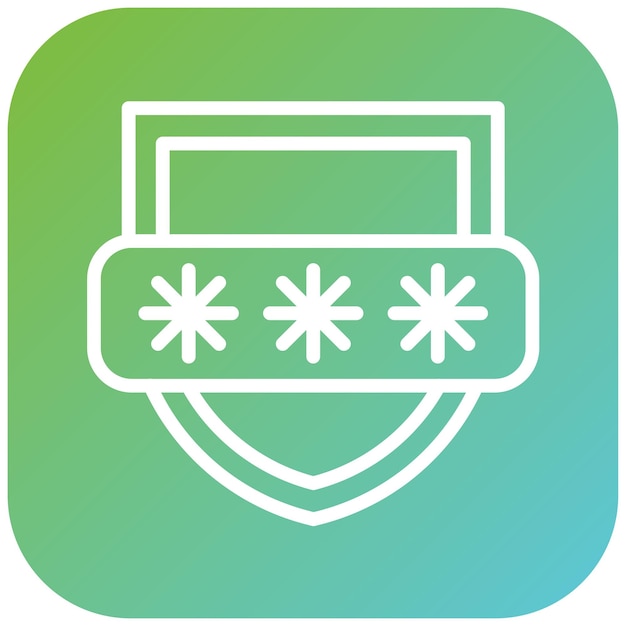 Vector Design PasswordShield Icon Style