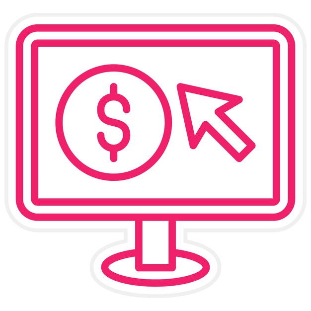 Vector Design Pay Per Click Icon Style