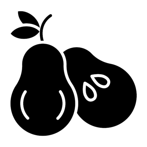 vector design pear icon style