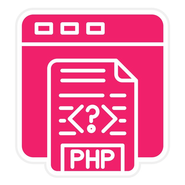 Vector Design PHP Coding Icon Style