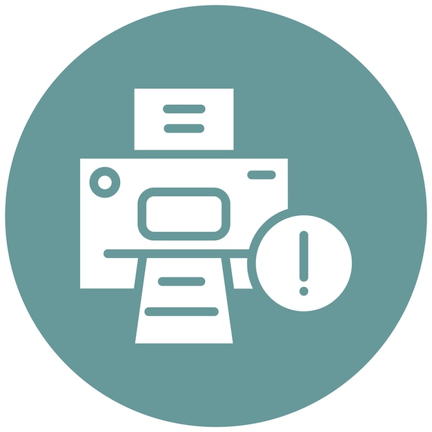 Vector Design Printer Error Icon Style
