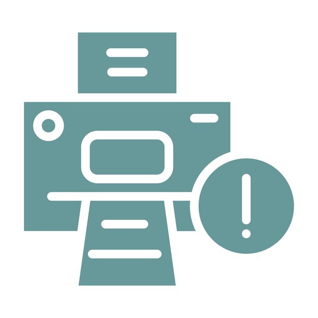 Vector Design Printer Error Icon Style