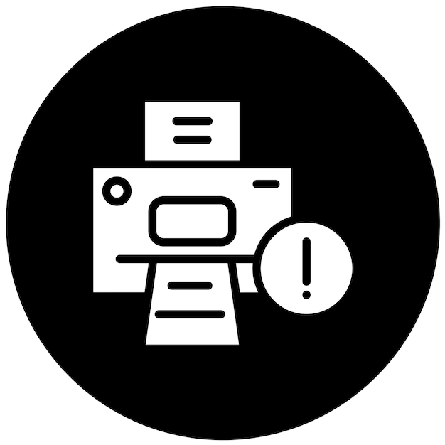 Vector Design Printer Error Icon Style