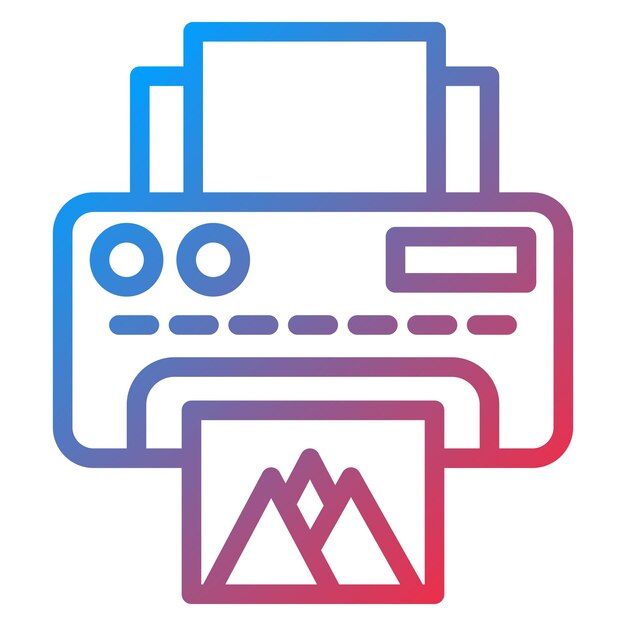 Vector Design Printer Icon Style