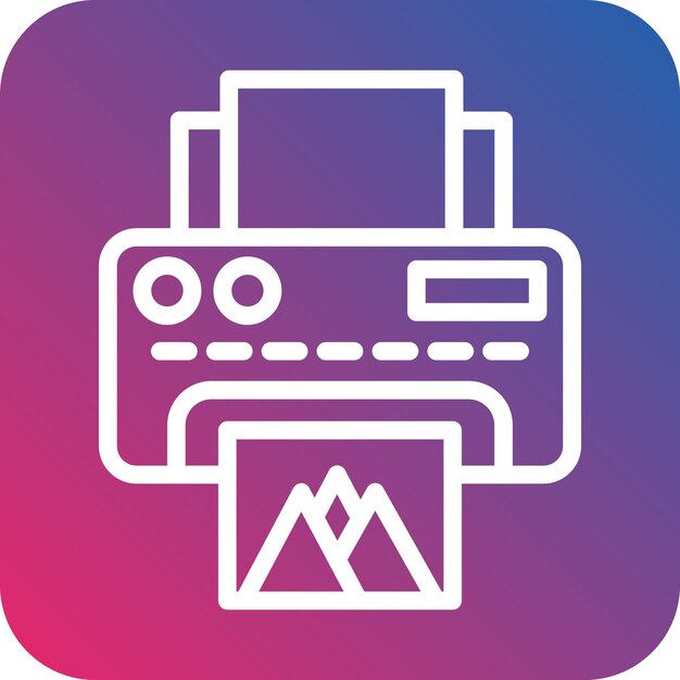 Vector Design Printer Icon Style