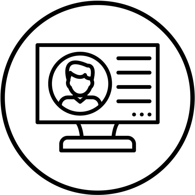 Vector Design Profiling Icon Style
