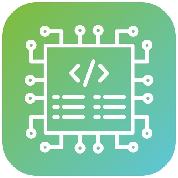 vector design quantum code icon style