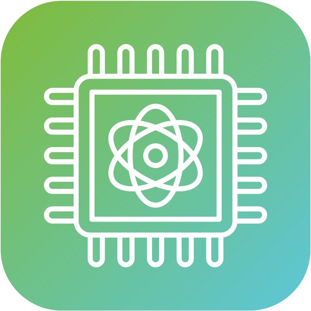 Vector Design Quantum Computing Icon Style