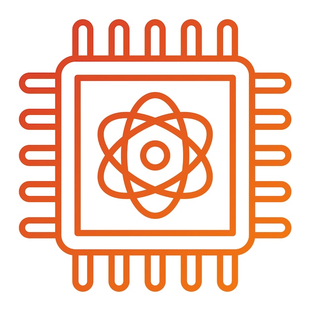 Vector Design Quantum Computing Icon Style