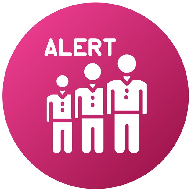 Vector Design Queue Alert Icon Style