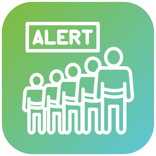 vector design queuealert icon style