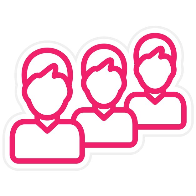 vector design queueing icon style