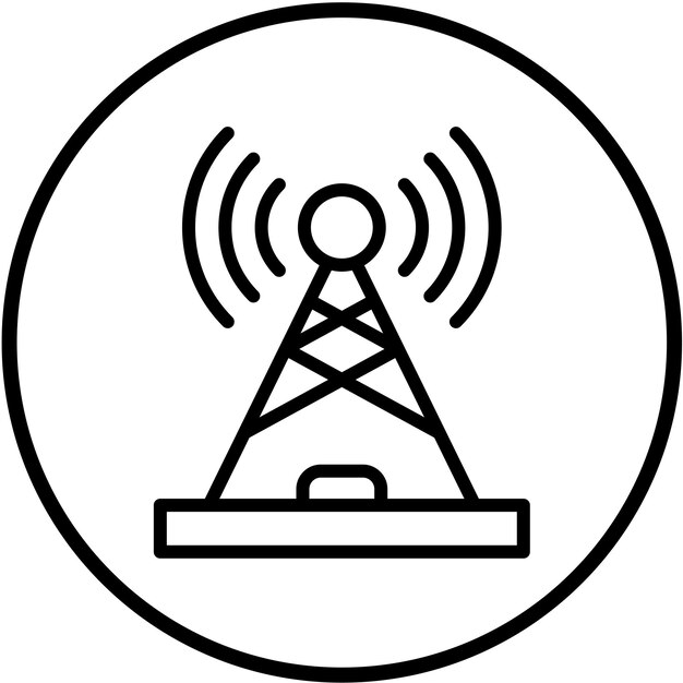 Vector Design Radio Antenna Icon Style