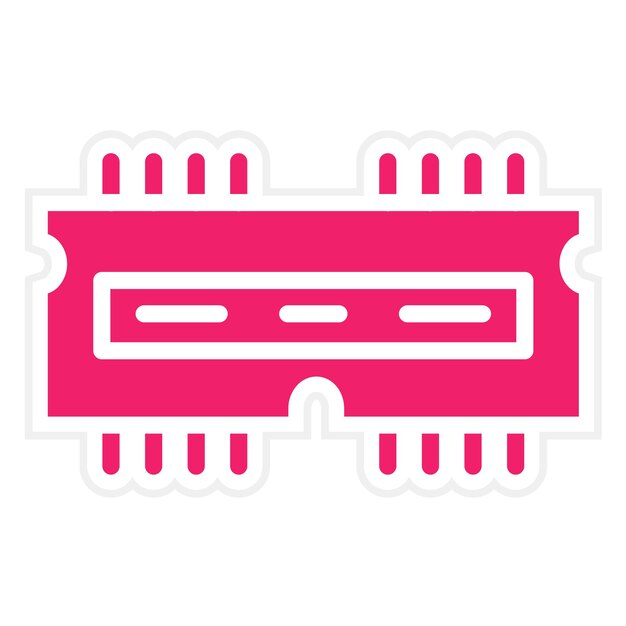 Vector Design RAM Slot Icon Style