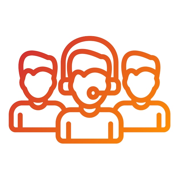 vector design response team icon style