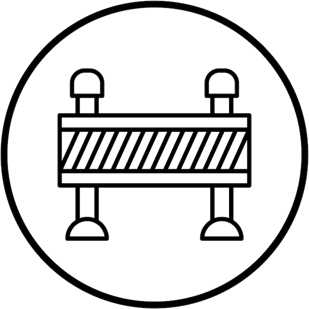 Vector Design Road Barrier Icon Style