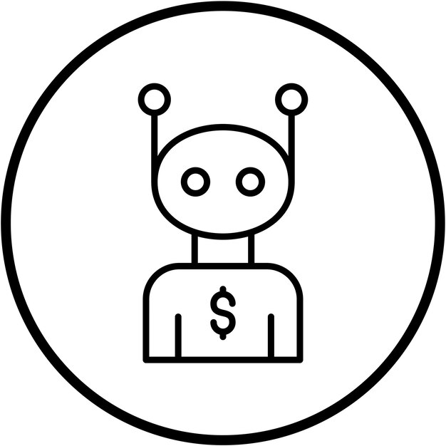 vector design robot advisor icon style
