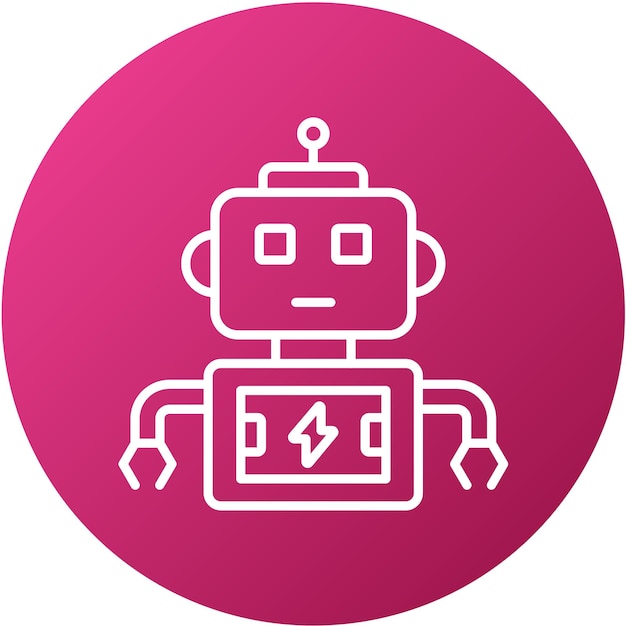 vector design robot battery icon style