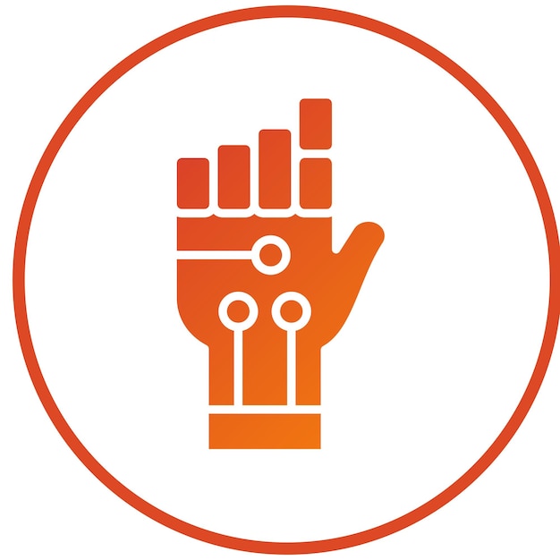 vector design robot hand icon style