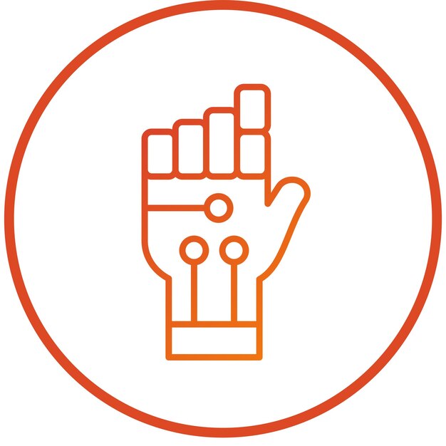 vector design robot hand icon style