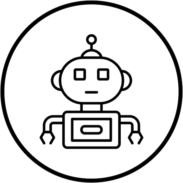 vector design robot icon style