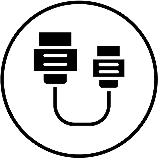 Vector Design SATA Connector Icon Style