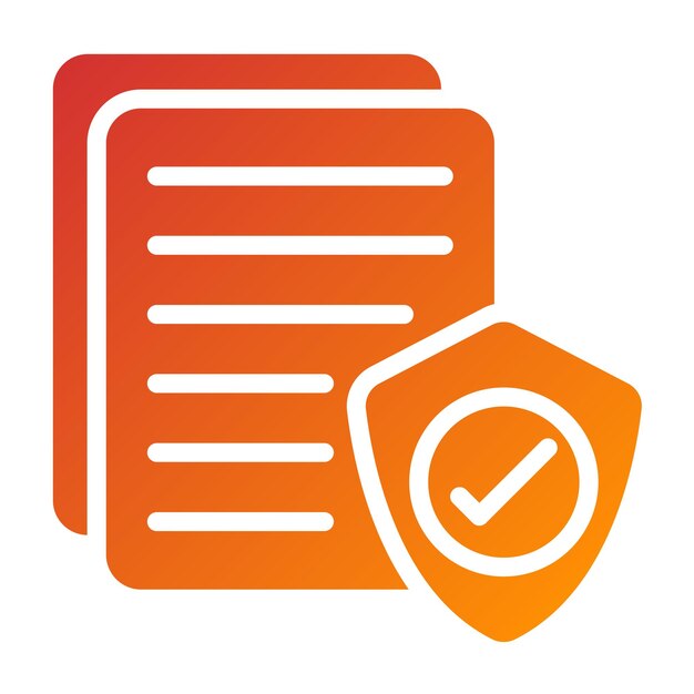 Vector Design Secure Document Icon Style