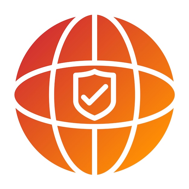 Vector Design Secure Sphere Icon Style