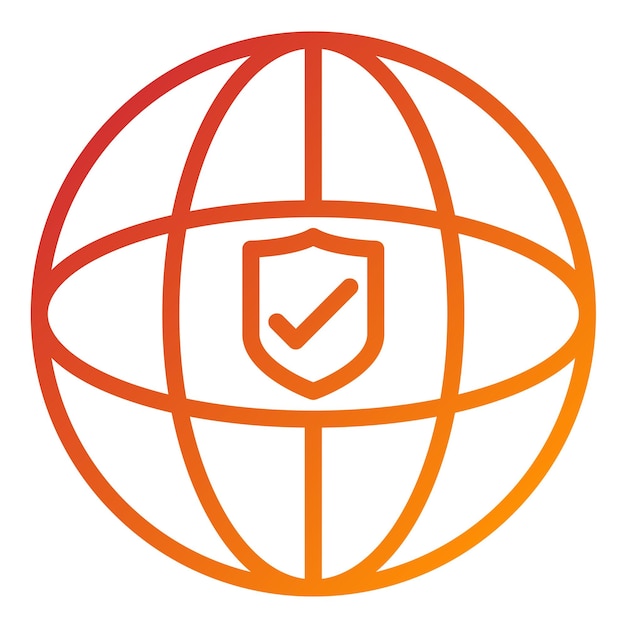 Vector Design Secure Sphere Icon Style