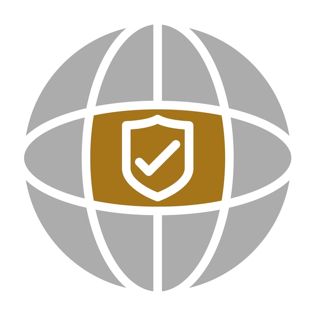 Vector Design Secure Sphere Icon Style