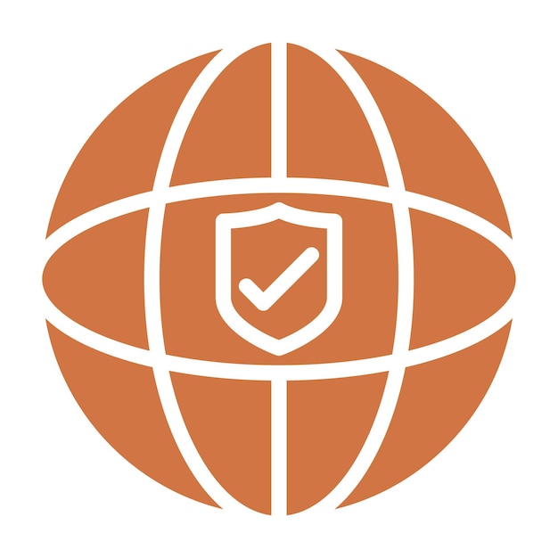 Vector Design Secure Sphere Icon Style