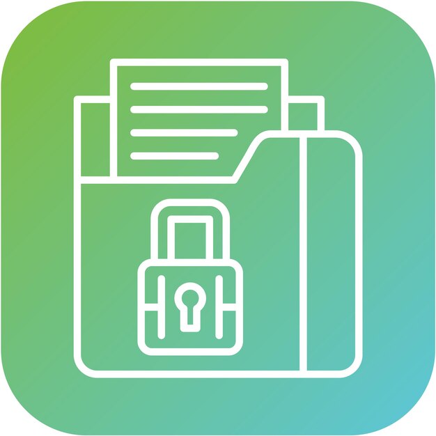 vector design secured folder icon style