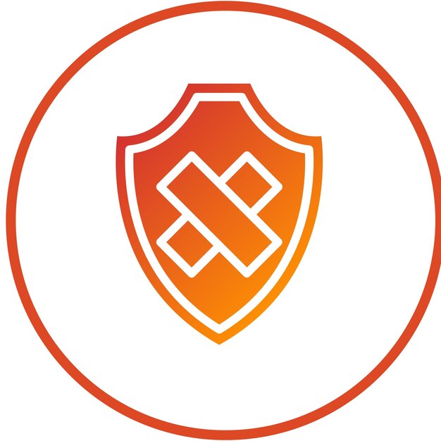 vector design security patch icon style