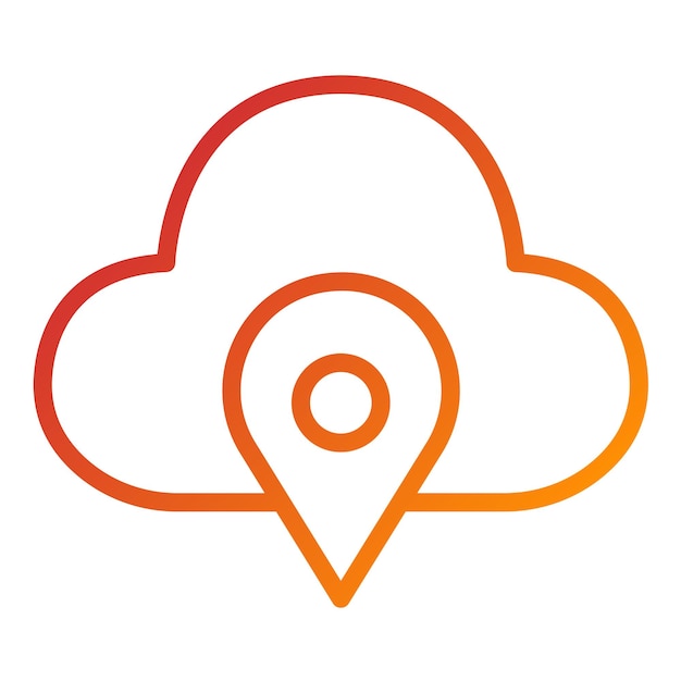 vector design server location icon style